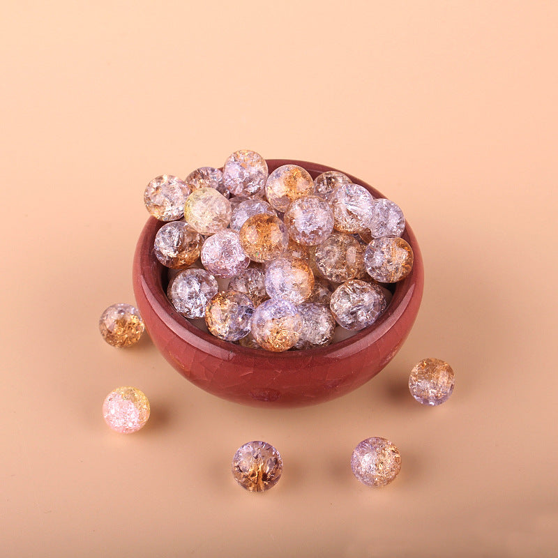 Cuentas de vidrio antiguas de gradiente de dos colores al por mayor de 50 piezas